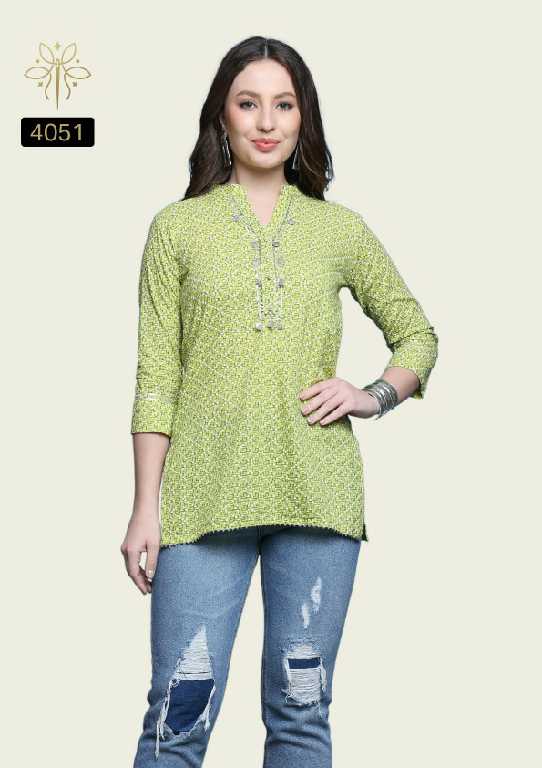 Rajnandini Akshara Wholesale Pure Cotton Short Tops