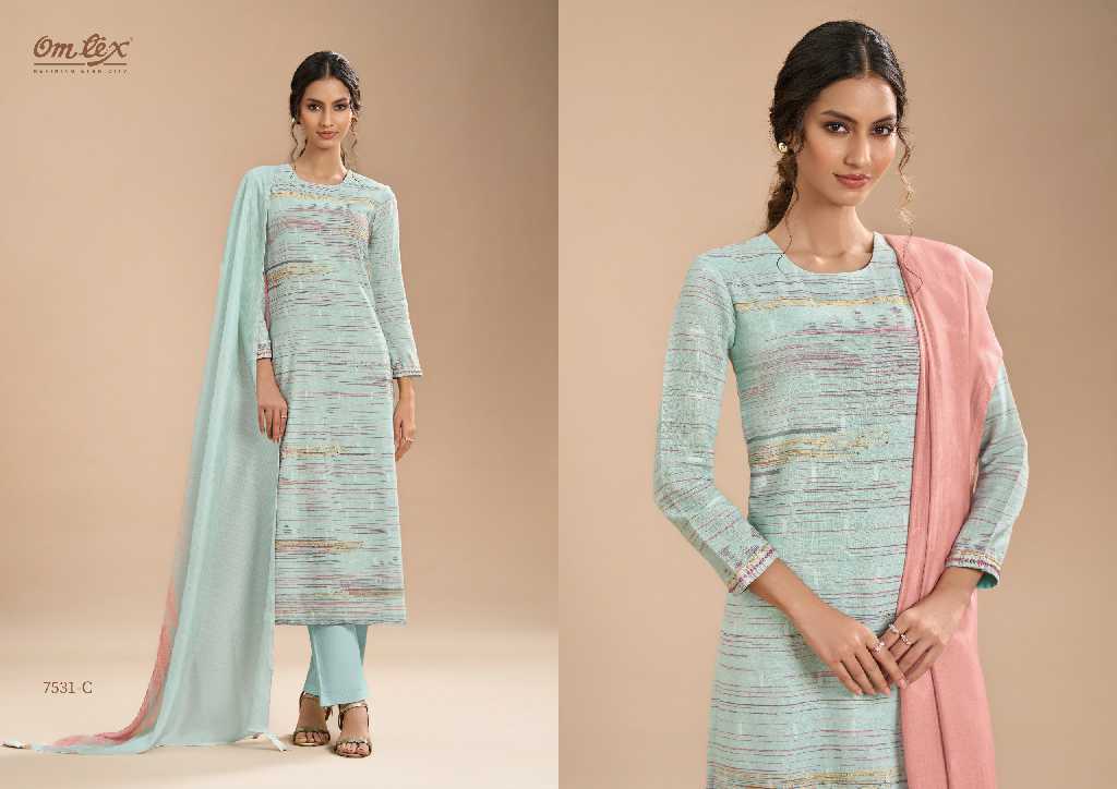 Omtex Suhana Wholesale Linen With Hand Work Salwar Suits