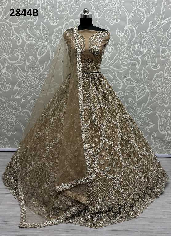 Anjani Art D.no 2844 Wholesale Heavy Net Fabrics Lehengas Choli