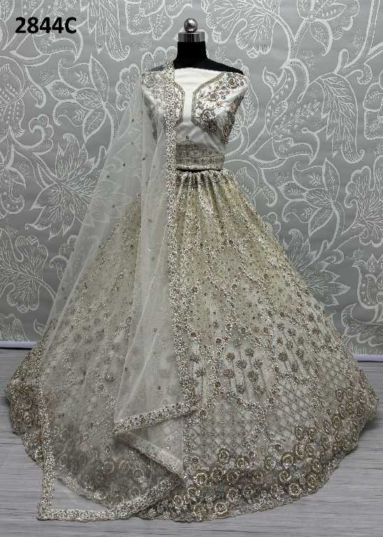 Anjani Art D.no 2844 Wholesale Heavy Net Fabrics Lehengas Choli