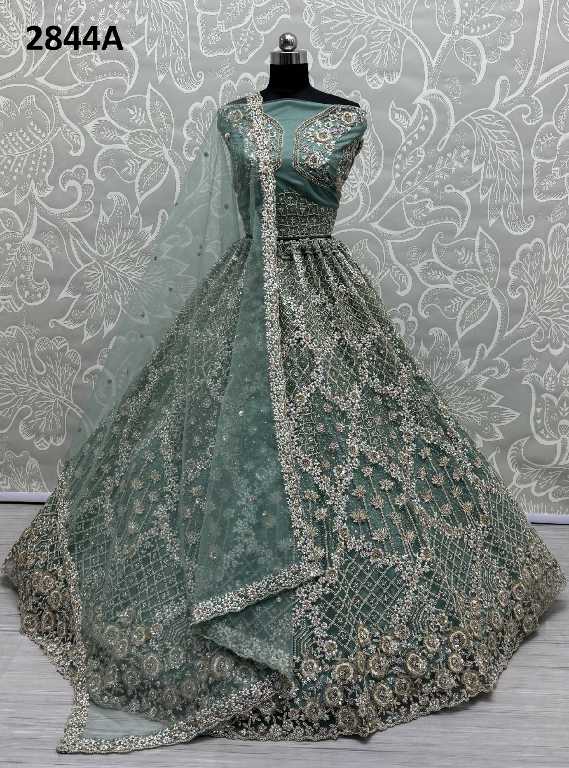 Anjani Art D.no 2844 Wholesale Heavy Net Fabrics Lehengas Choli