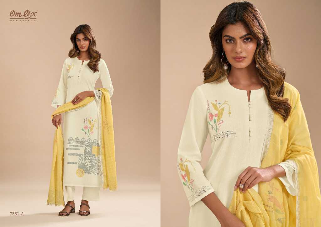 Omtex Gulzar Wholesale Lawn Cotton With Hand Work Salwar Suits