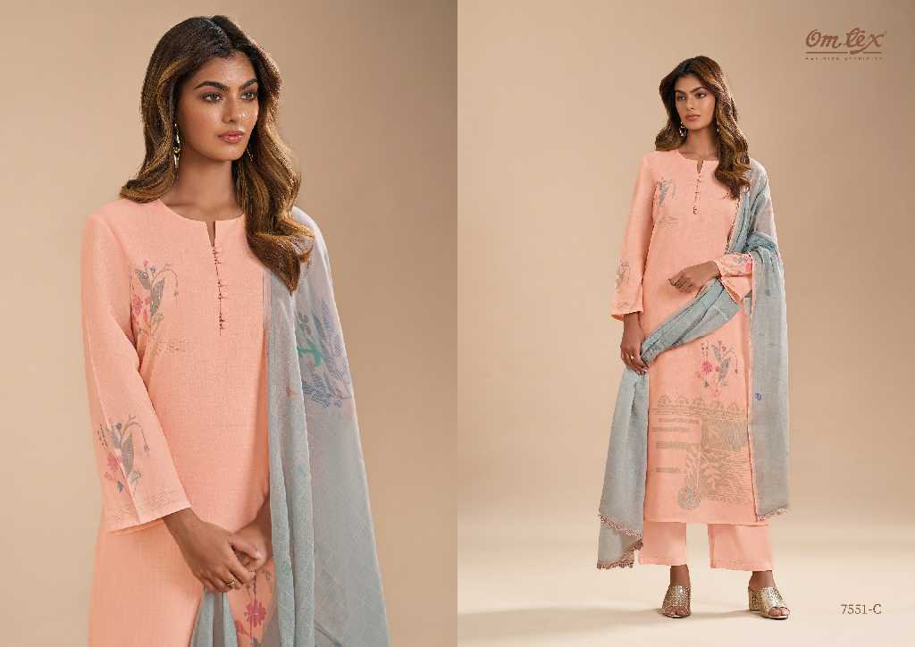 Omtex Gulzar Wholesale Lawn Cotton With Hand Work Salwar Suits