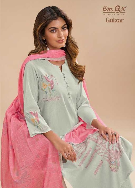 Omtex Gulzar Wholesale Lawn Cotton With Hand Work Salwar Suits