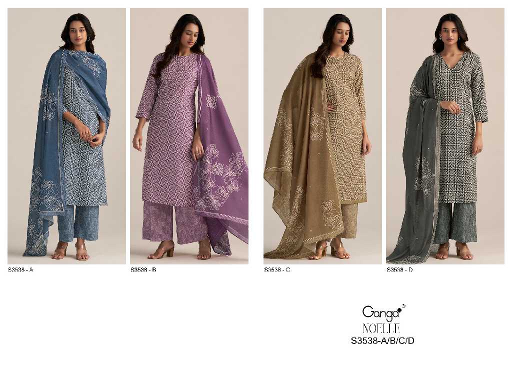Ganga Noelle S3538 Wholesale Premium Cotton Printed Salwar Suits