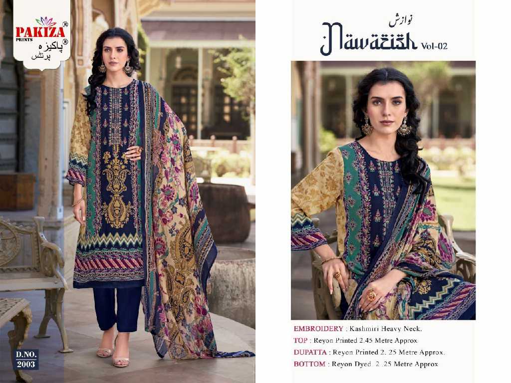 Pakiza Nawazish Vol-2 Wholesale Kashmiri Heavy Neck Work Dress Material