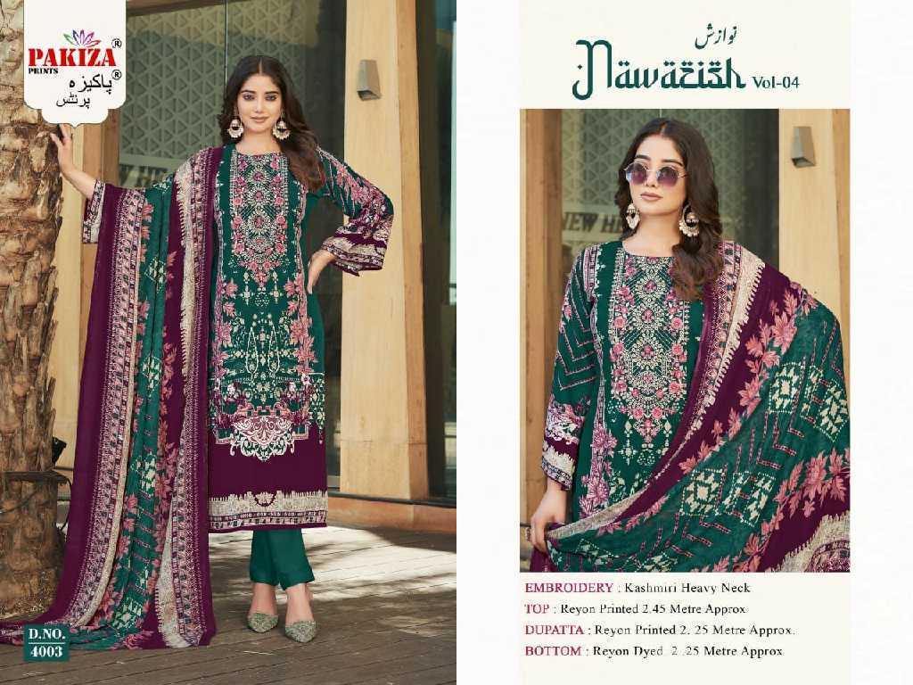 Pakiza Nawazish Vol-4 Wholesale Kashmiri Heavy Neck Work Dress Material