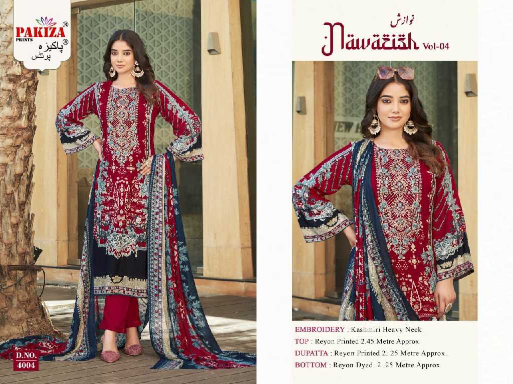 Pakiza Nawazish Vol-4 Wholesale Kashmiri Heavy Neck Work Dress Material