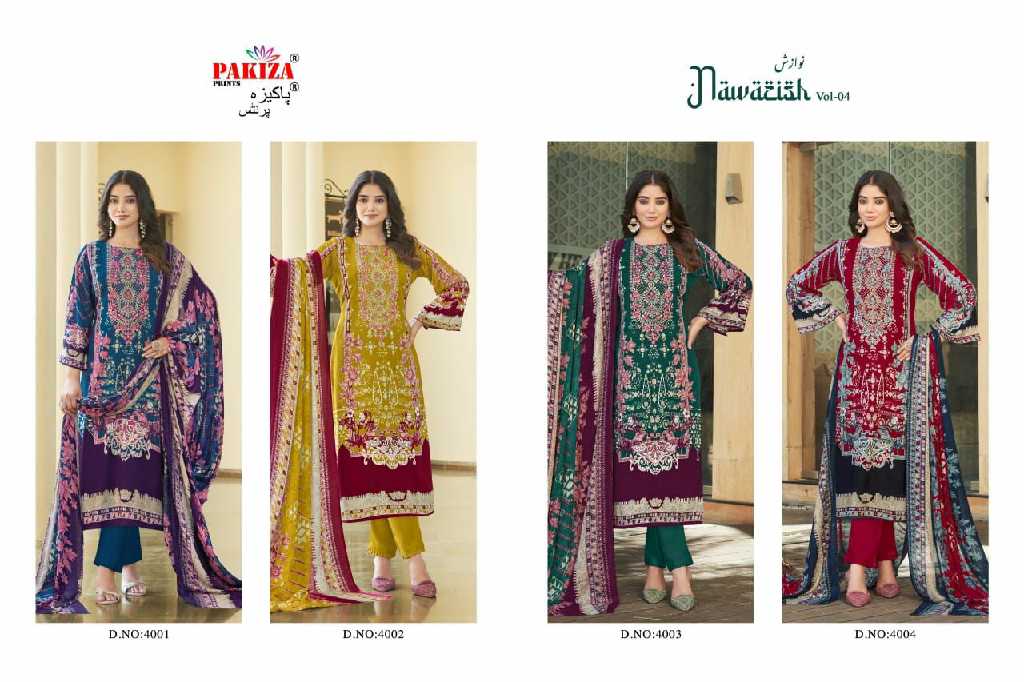 Pakiza Nawazish Vol-4 Wholesale Kashmiri Heavy Neck Work Dress Material
