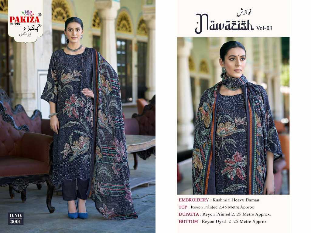 Pakiza Nawazish Vol-3 Wholesale Kashmiri Heavy Neck Work Dress Material
