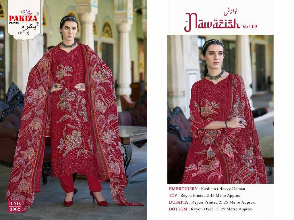 Pakiza Nawazish Vol-3 Wholesale Kashmiri Heavy Neck Work Dress Material