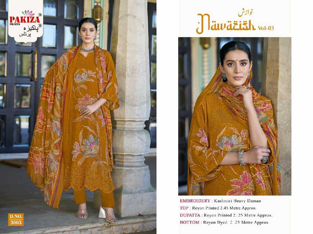 Pakiza Nawazish Vol-3 Wholesale Kashmiri Heavy Neck Work Dress Material