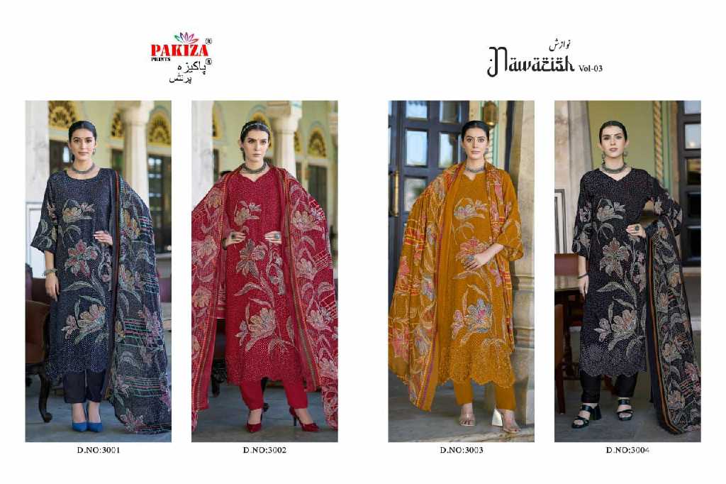 Pakiza Nawazish Vol-3 Wholesale Kashmiri Heavy Neck Work Dress Material