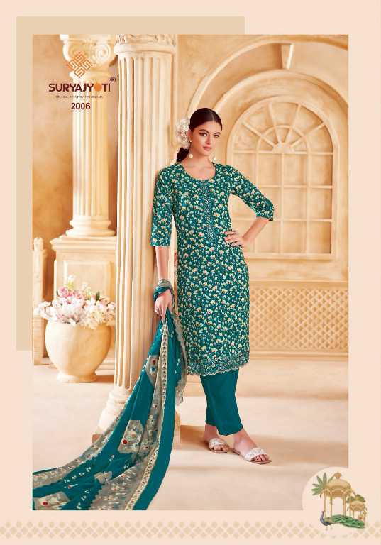 Suryajyoti Paarul Stitch Vol-2 Wholesale Cotton With Embroidery Readymade Suits