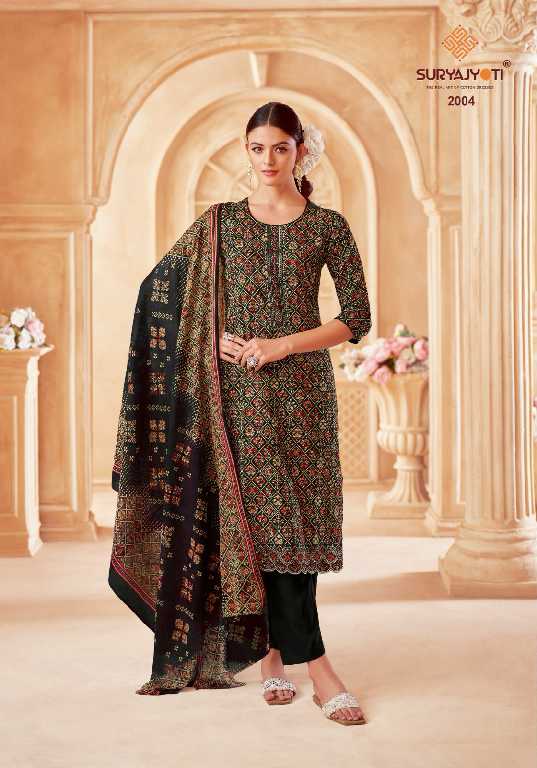 Suryajyoti Paarul Stitch Vol-2 Wholesale Cotton With Embroidery Readymade Suits