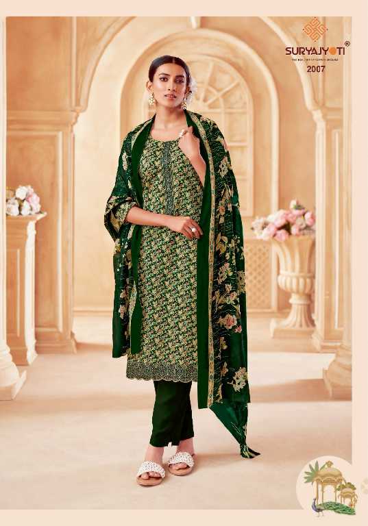 Suryajyoti Paarul Stitch Vol-2 Wholesale Cotton With Embroidery Readymade Suits