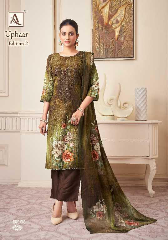 Alok Uphaar Vol-2 Wholesale Pure Viscose With Hand Work Dress Material