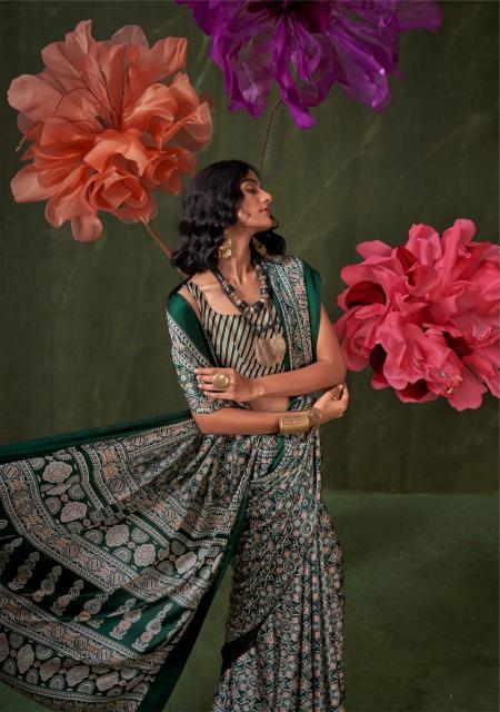 KASTOOR BY RAJTEX 413001-413009 SATIN CRAPE NEW DESIGN SAREE 2025