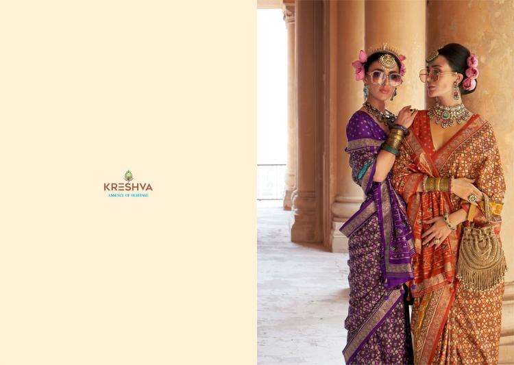 KRESHVA RATNAMANI SILK TRADITIONAL PATOLA SHOP TRENDY SAREE
