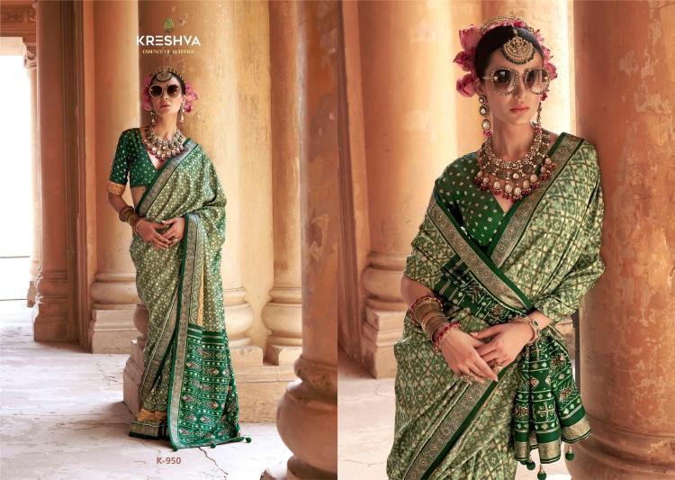 KRESHVA RATNAMANI SILK TRADITIONAL PATOLA SHOP TRENDY SAREE