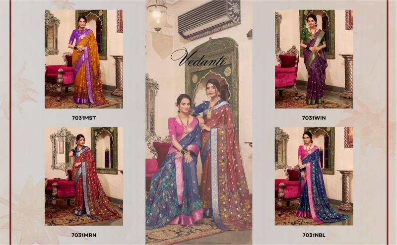 YNF 7031 VEDANTI POLY COTTON GORGEOUS LOOK SAREE