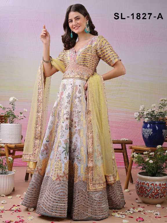 Saptrangi All Hit Design Readymade Designer Gowns