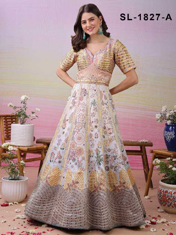 Saptrangi All Hit Design Readymade Designer Gowns