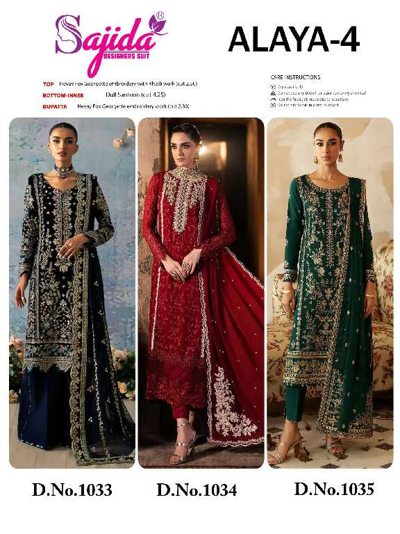 Sajida Alaya Vol-4 Wholesale Indian Pakistani Salwar Suits