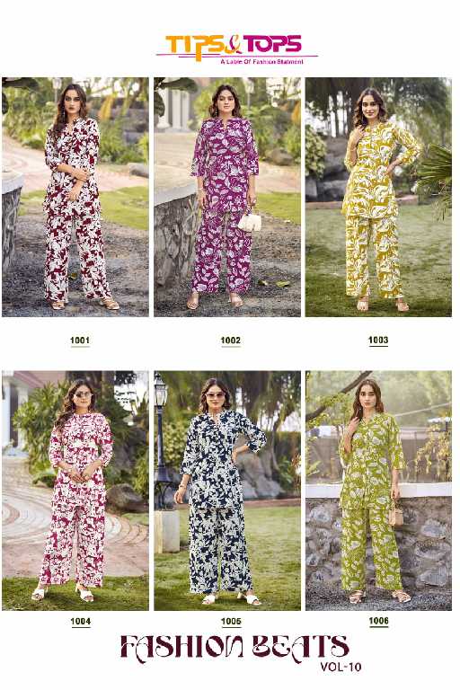 Tips And Tops Fashion Beats Vol-10 Wholesale Co-Ord Set Collection
