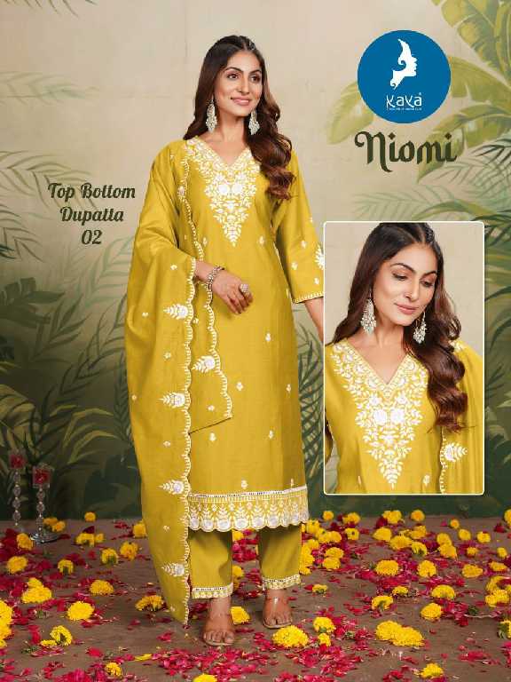Kaya Niomi Wholesale 3 Piece Concept With Straight Cut Readymade Suits