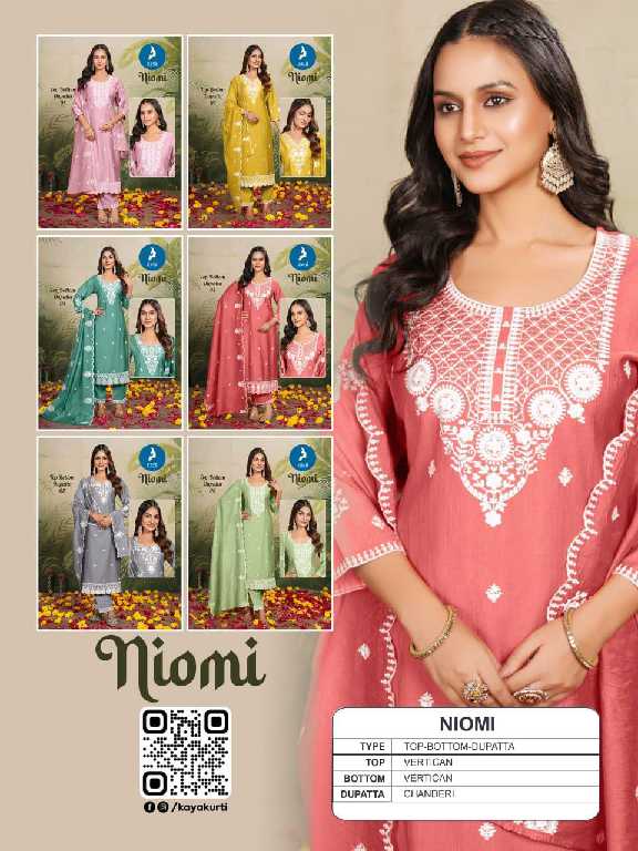 Kaya Niomi Wholesale 3 Piece Concept With Straight Cut Readymade Suits