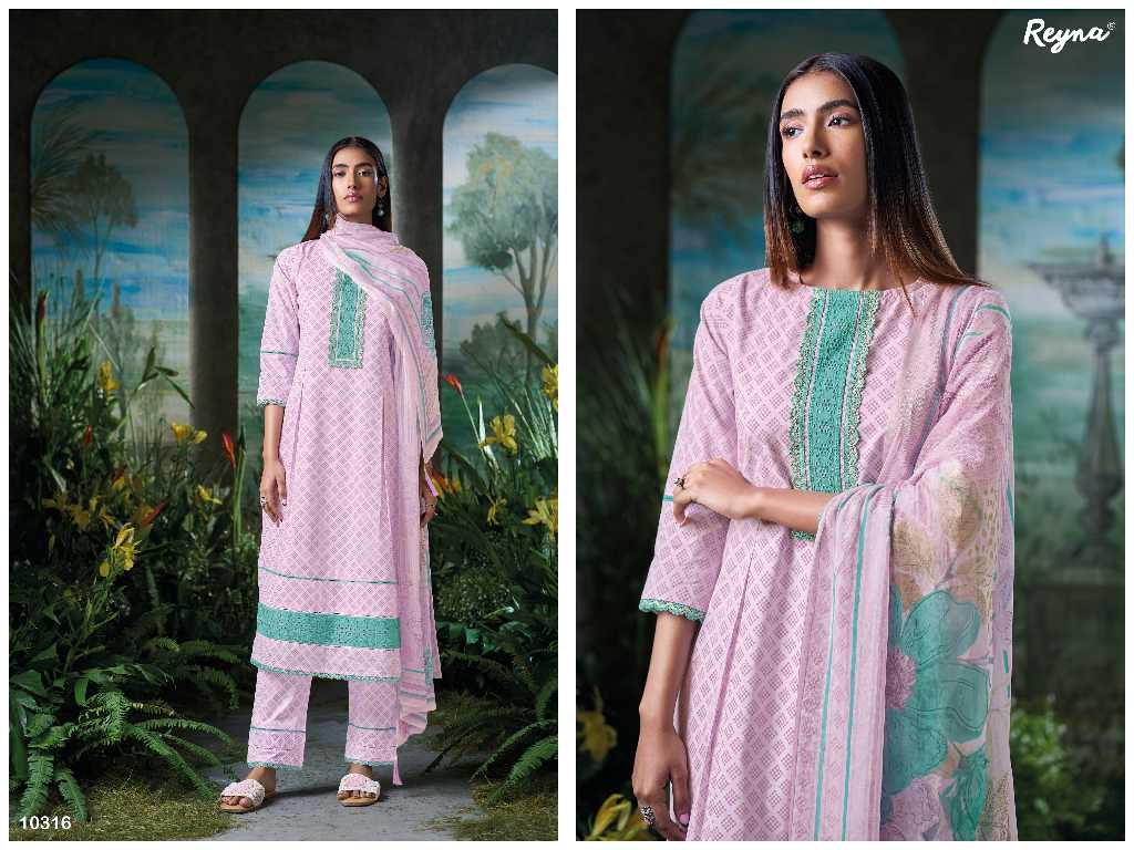 Reyna Vedha Wholesale Cotton Print With Embroidery Salwar Suits
