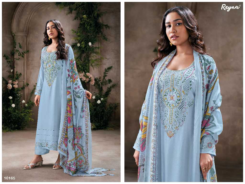 Reyna Anika Wholesale Cotton Silk With Embroidery Work Salwar Suits