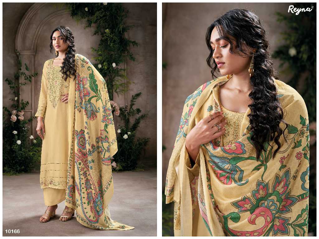 Reyna Anika Wholesale Cotton Silk With Embroidery Work Salwar Suits