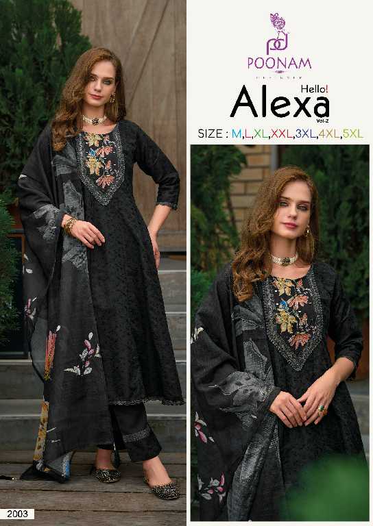 Poonam Hello Alexa Vol-2 Wholesale Luxury Cotton Readymade Suits