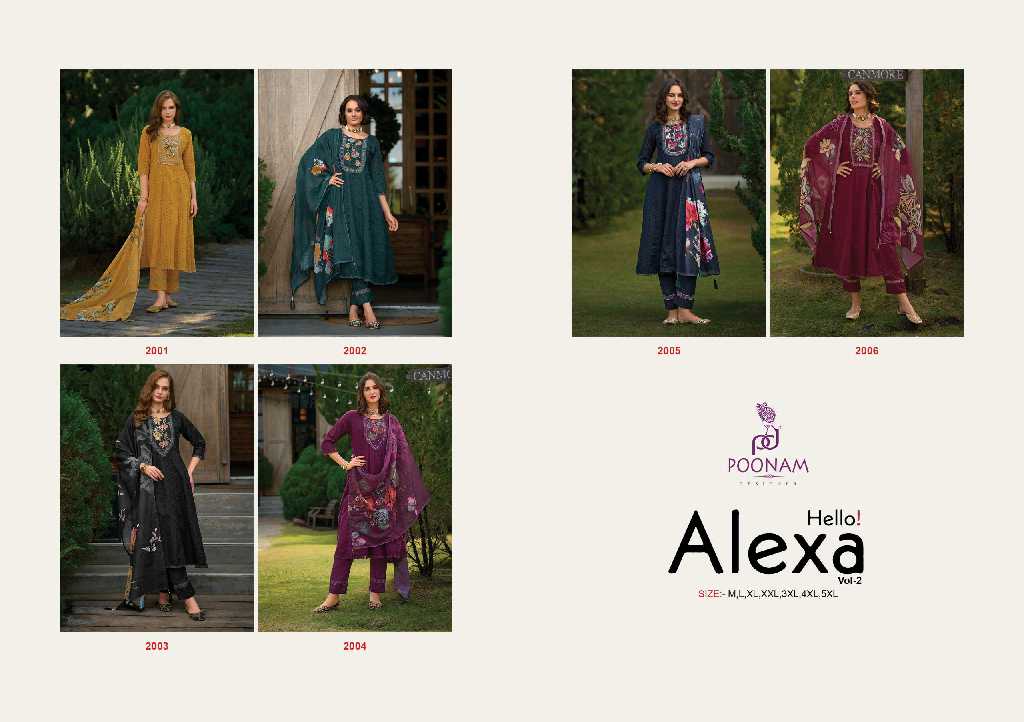 Poonam Hello Alexa Vol-2 Wholesale Luxury Cotton Readymade Suits