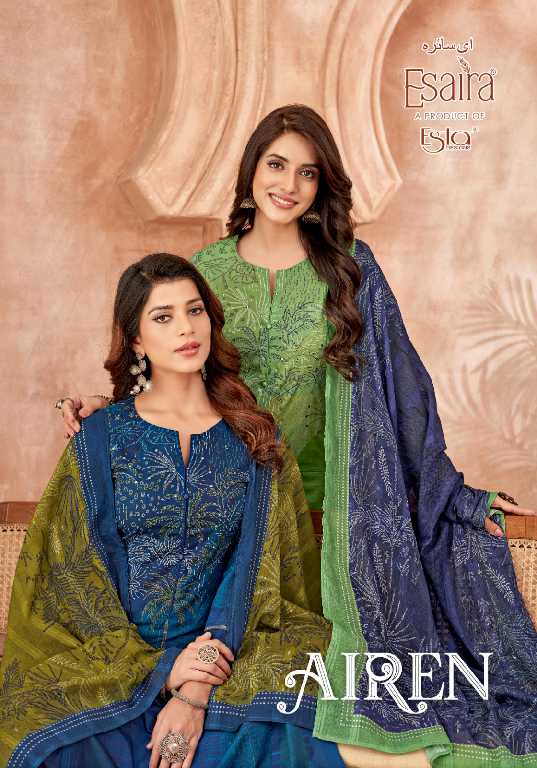 Esaira By Esta Airen Wholesale Cotton Cambric With Knot Work Dress Material