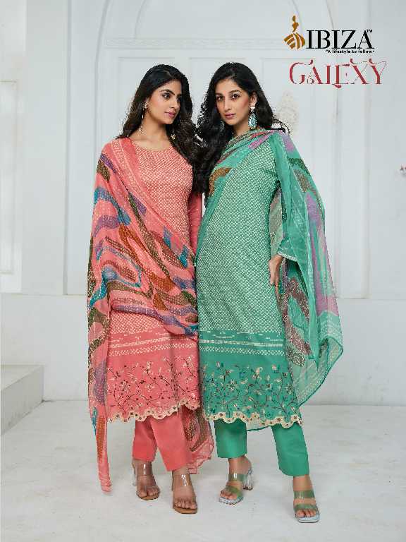 Ibiza Galexy Wholesale Pure Cambric With Embroidery Work Salwar Suits
