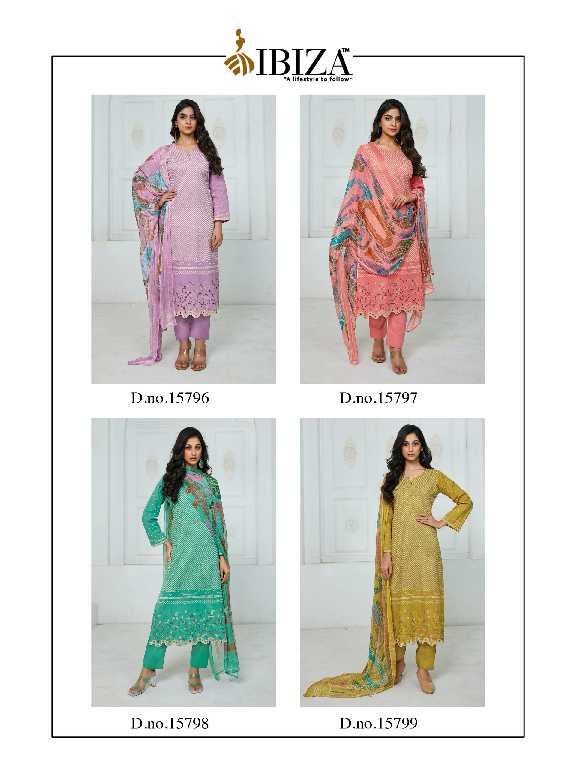 Ibiza Galexy Wholesale Pure Cambric With Embroidery Work Salwar Suits