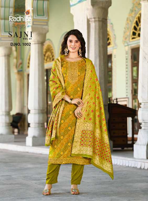 Radhika Lifestyle Sajni Vol-1 Wholesale Kurti With Pant And Dupatta