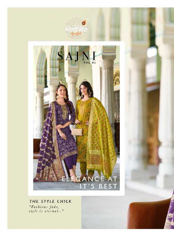 Radhika Lifestyle Sajni Vol-1 Wholesale Kurti With Pant And Dupatta
