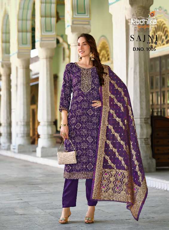 Radhika Lifestyle Sajni Vol-1 Wholesale Kurti With Pant And Dupatta