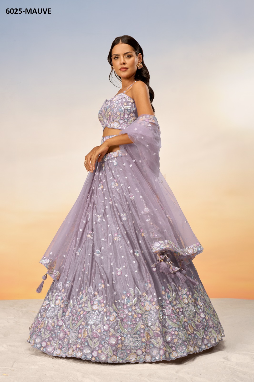 PF LAUNCHING SERIES 6025 COLORS WHOLESALE HEAVY DESIGNER LEHENGHAS