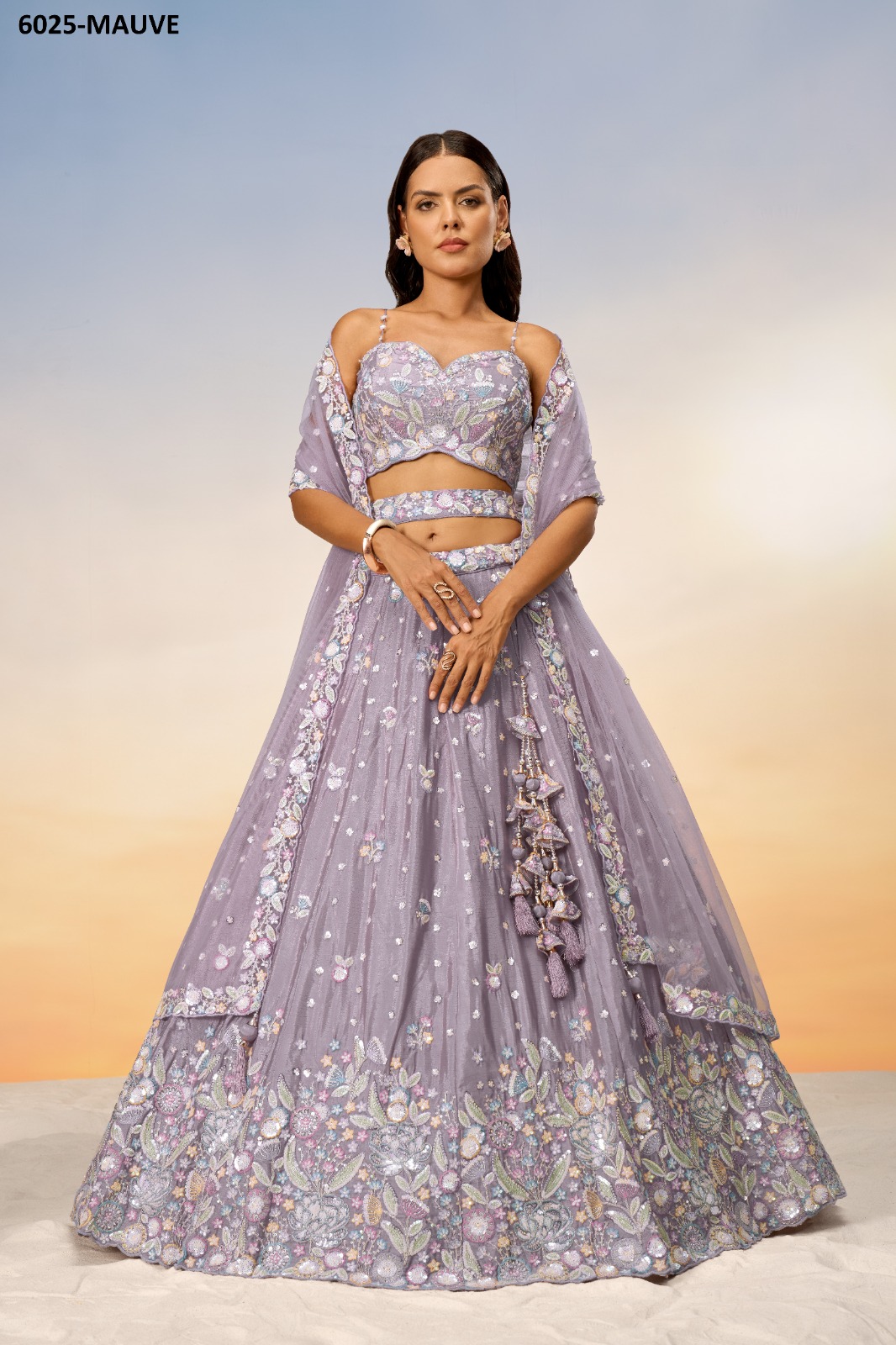 PF LAUNCHING SERIES 6025 COLORS WHOLESALE HEAVY DESIGNER LEHENGHAS