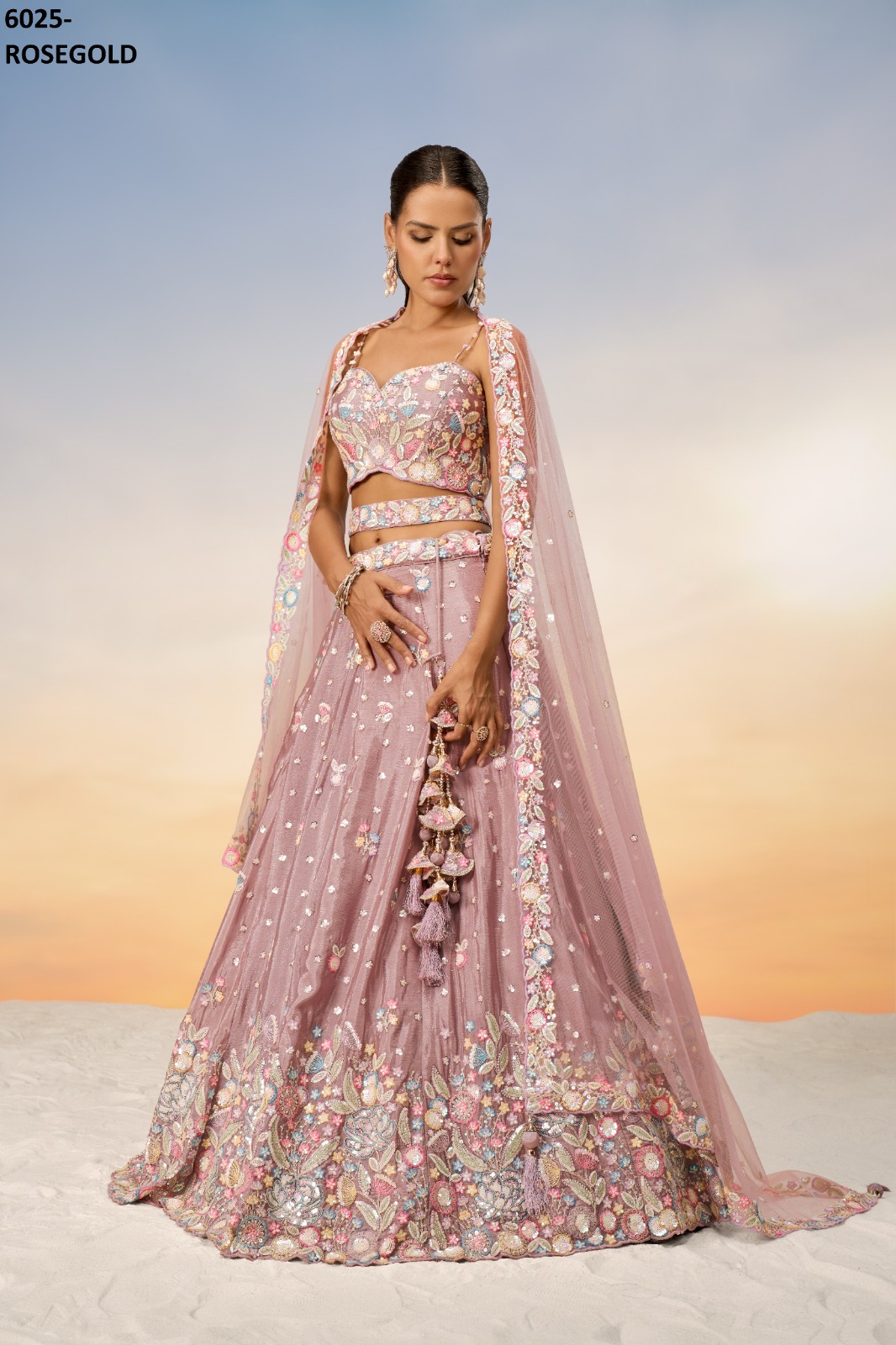 PF LAUNCHING SERIES 6025 COLORS WHOLESALE HEAVY DESIGNER LEHENGHAS