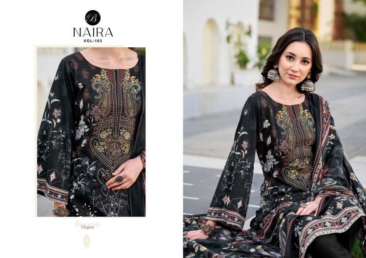 NAIRA VOL 105 BY BELLIZA DESIGNER COTTON PAKISTANI DRESS