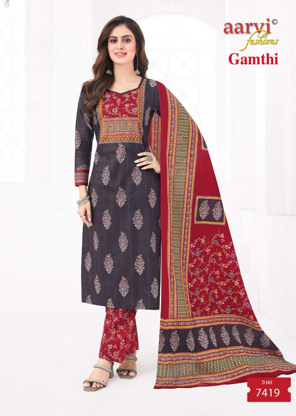 GAMTHI VOL 8 BY AARVI FASHION COTTON READYMADE FANCY SALWAR KAMEEZ ONLINE