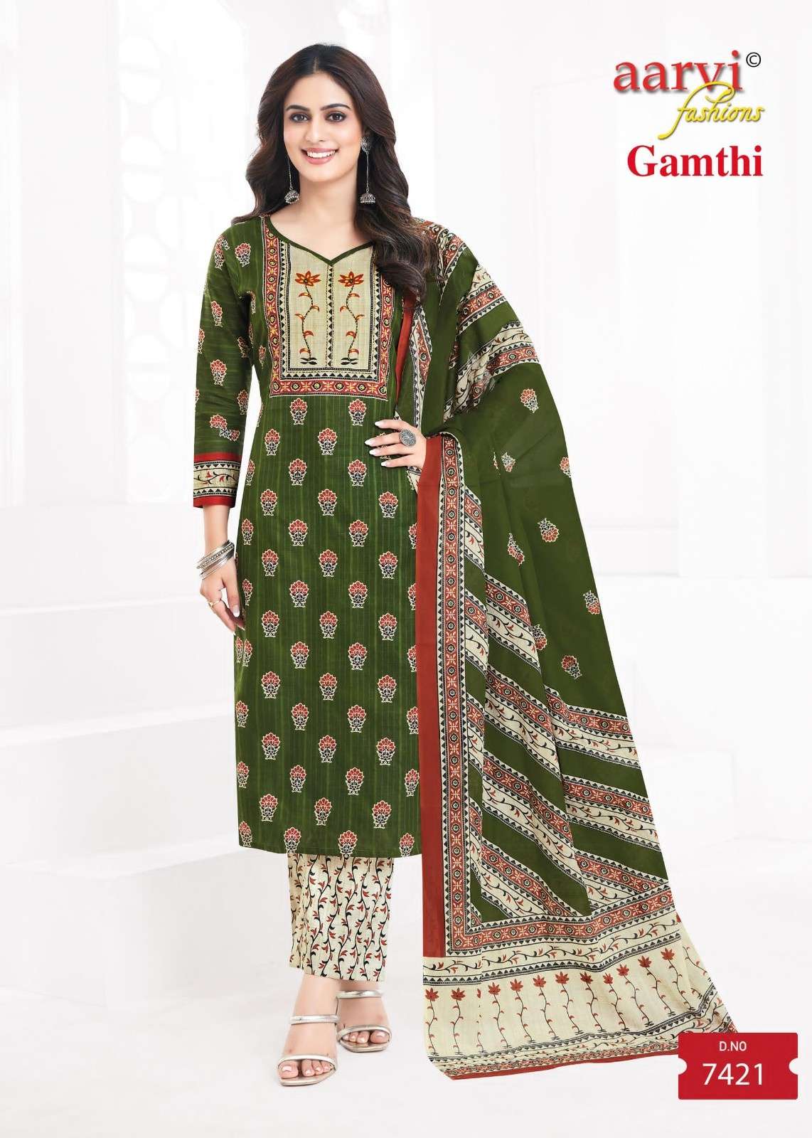 GAMTHI VOL 8 BY AARVI FASHION COTTON READYMADE FANCY SALWAR KAMEEZ ONLINE