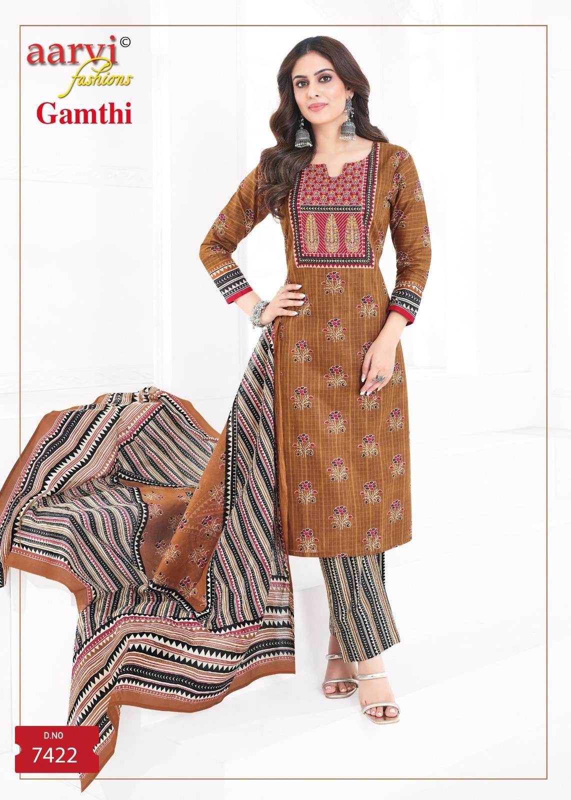 GAMTHI VOL 8 BY AARVI FASHION COTTON READYMADE FANCY SALWAR KAMEEZ ONLINE