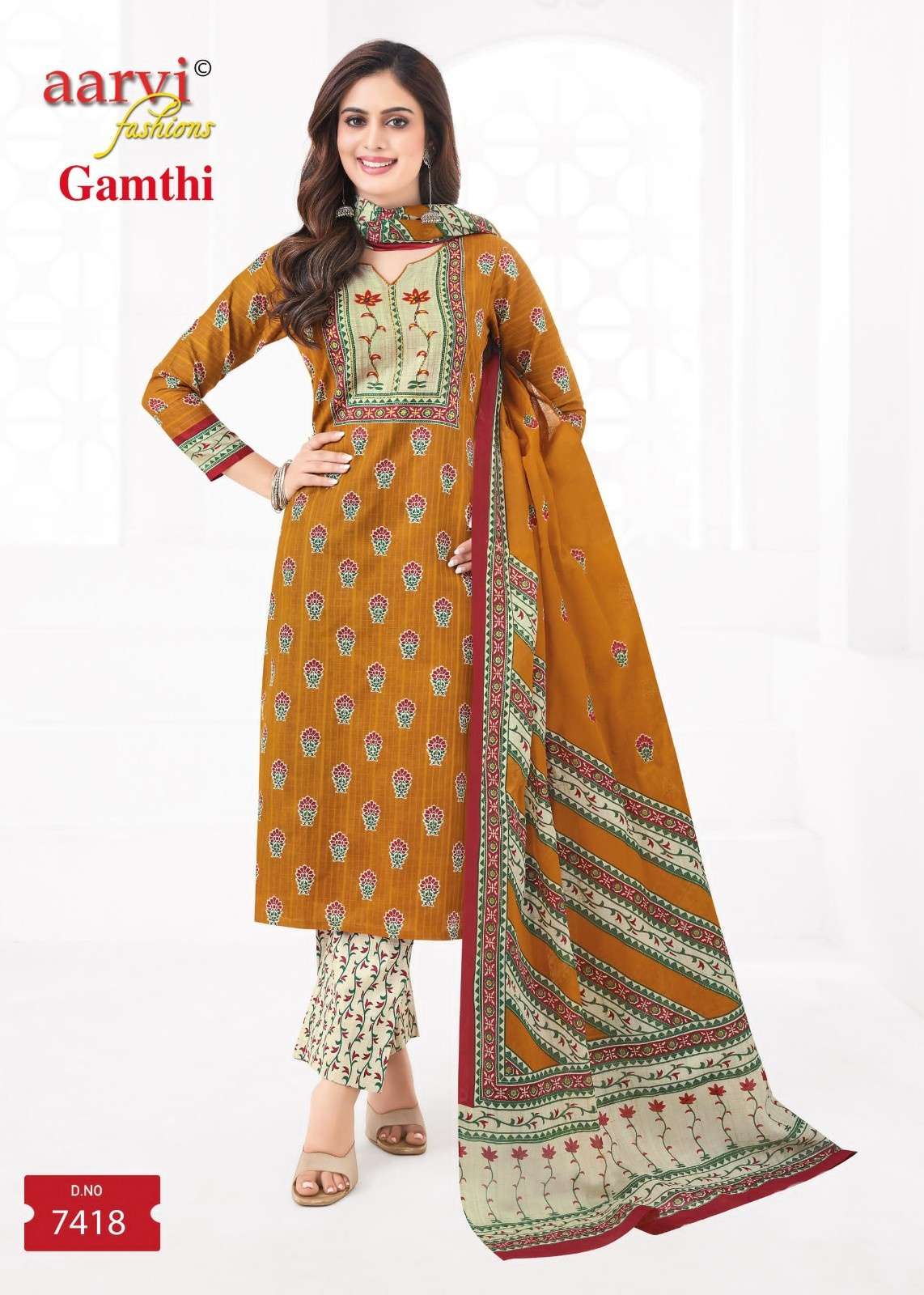 GAMTHI VOL 8 BY AARVI FASHION COTTON READYMADE FANCY SALWAR KAMEEZ ONLINE